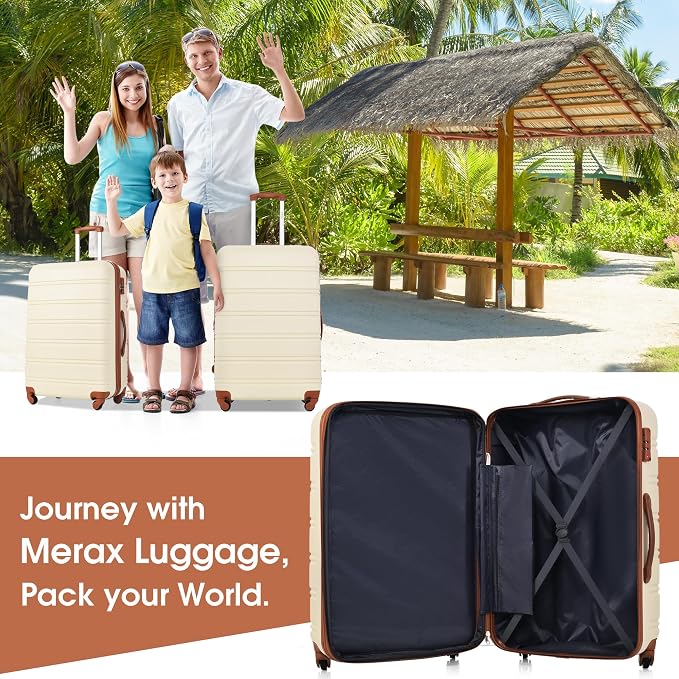 Merax Luggage Sets Carry on Suitcase Airline Approved, Hard Case Expandable - Image 7