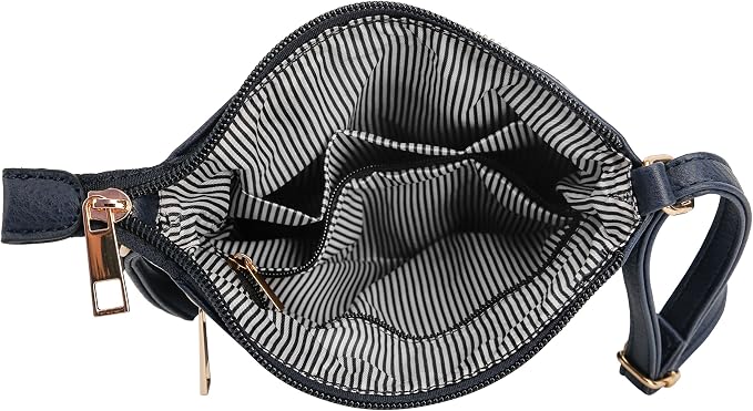 DELUXITY | Crossbody Purse Bag | Functional Multi Pocket Double Zipper Purse | - Image 6