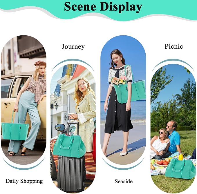 QOGiR Neoprene Multipurpose Beach Bag Tote - Image 7
