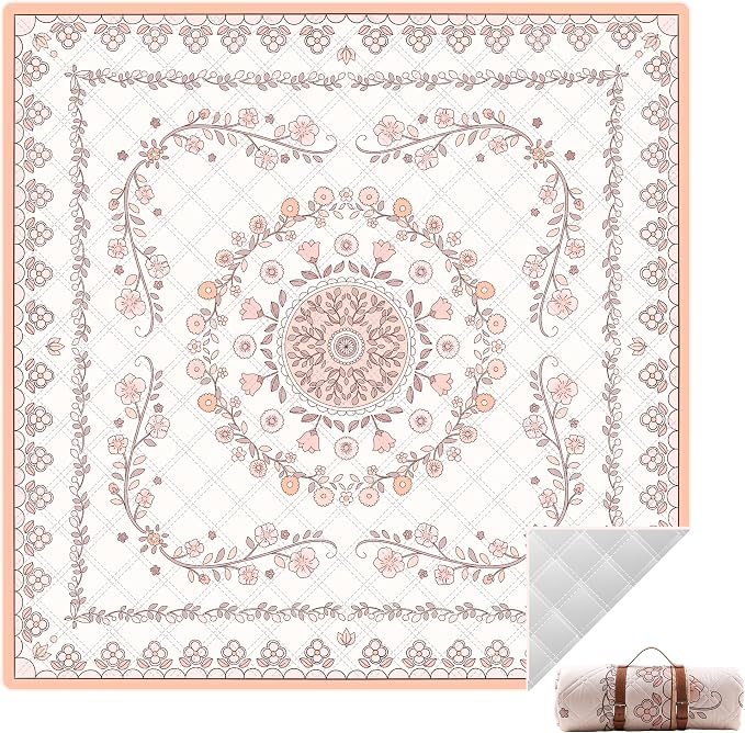 Boho Picnic Mat, Washable Foldable Portable Blanket by aoole