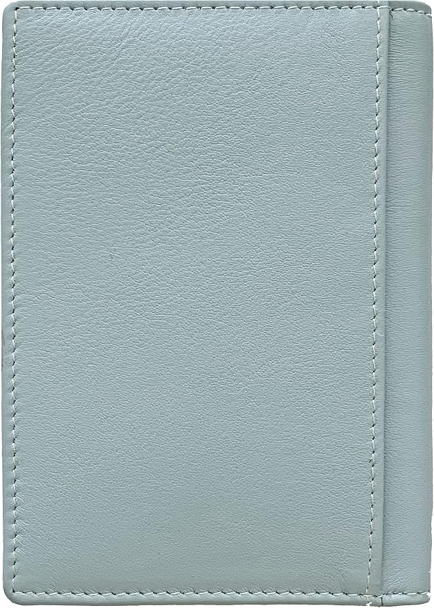 Personalized Monogrammed Chambray Leather RFID Passport Wallet - Image 6