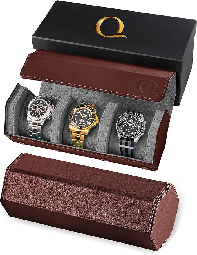 Napa Leather Watch Rolls for Men by QWatch