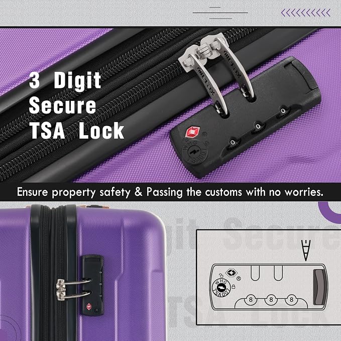 Merax Luggage Set 2 Piece Suitcase Sets - Image 7