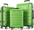 SHOWKOO Luggage Sets Expandable PC+ABS Durable Suitcase Sets Double Wheels TSA by SHOWKOO