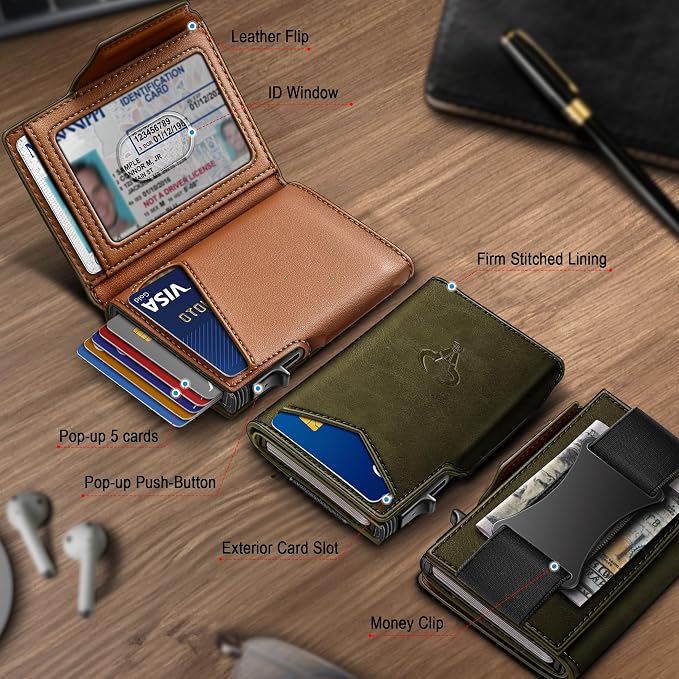 BULLIANT Men Wallet Gift Boxed, Slim Front Pocket Wallet Money Clip Card Holder - Image 2