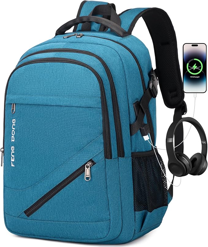 FENGDONG 17.3 inch Large Laptop Backpack Durable Waterproof Travel College by FENGDONG
