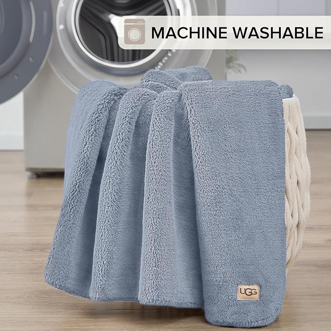 UGG Whitecap Plush Throw Blanket Fleece Lightweight Soft Cozy Throw - Image 6
