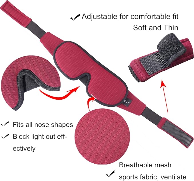 Sleep Mask for Men and Women 3D Contoured Eye Mask Patented Adjustable Light - Image 3
