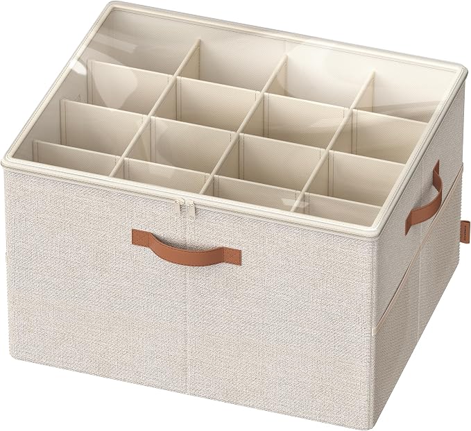SONGMICS Shoe Organizer for Closet, Shoe Storage Bin, Fits 16 Pairs, Fabric by SONGMICSbySONGMICSHOME