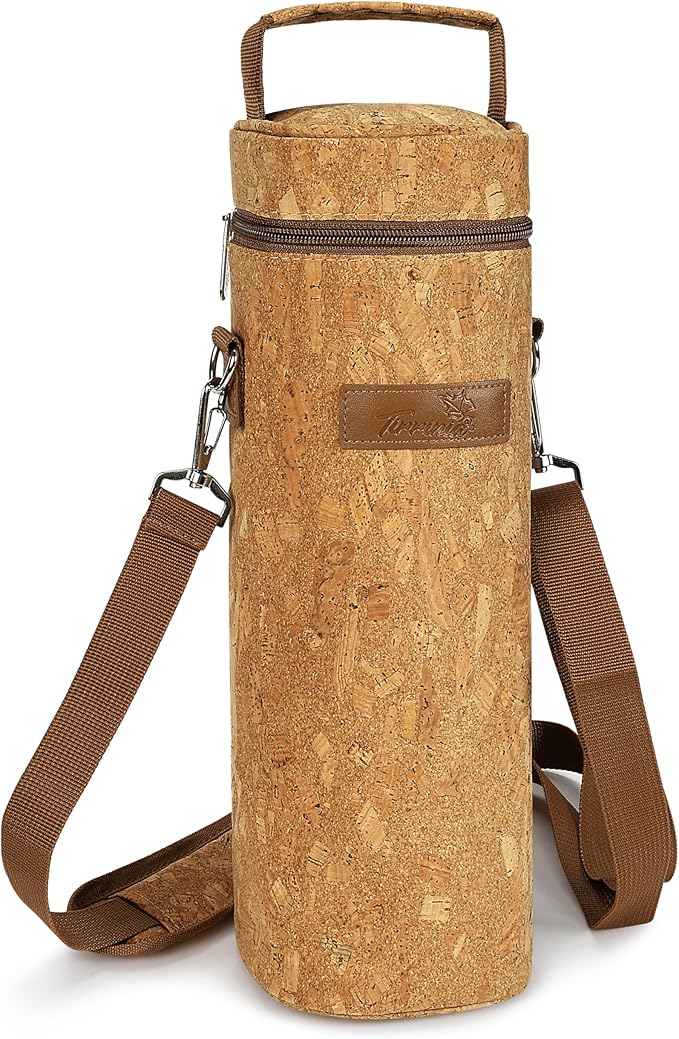 Tirrinia Single Bottle Wine Gift Carrier Bag, Insulated Travel Wine Cooler Tote by Tirrinia