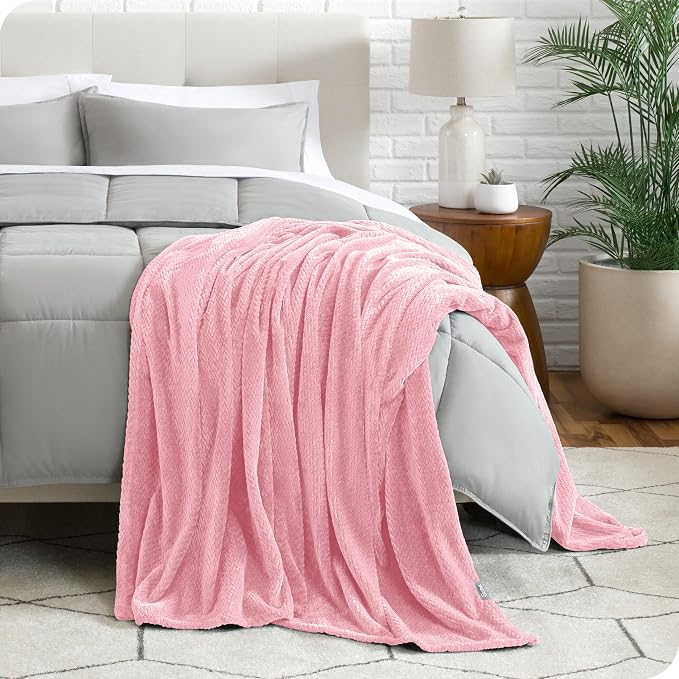 Bare Home Textured Fleece Blanket - Image 4