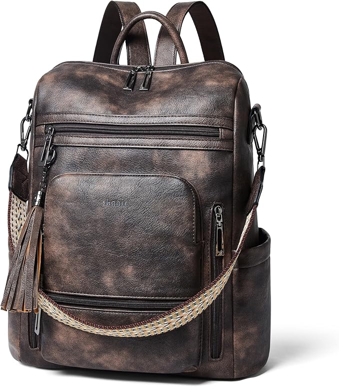 Shrrie Vegan Leather Laptop Backpack by Shrrie