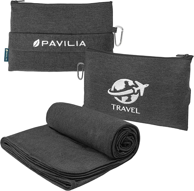 PAVILIA Travel Blanket Airplane Compact by PAVILIA