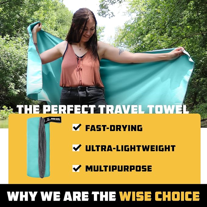 Wise Owl Outfitters Microfiber Camping Towel - Image 4