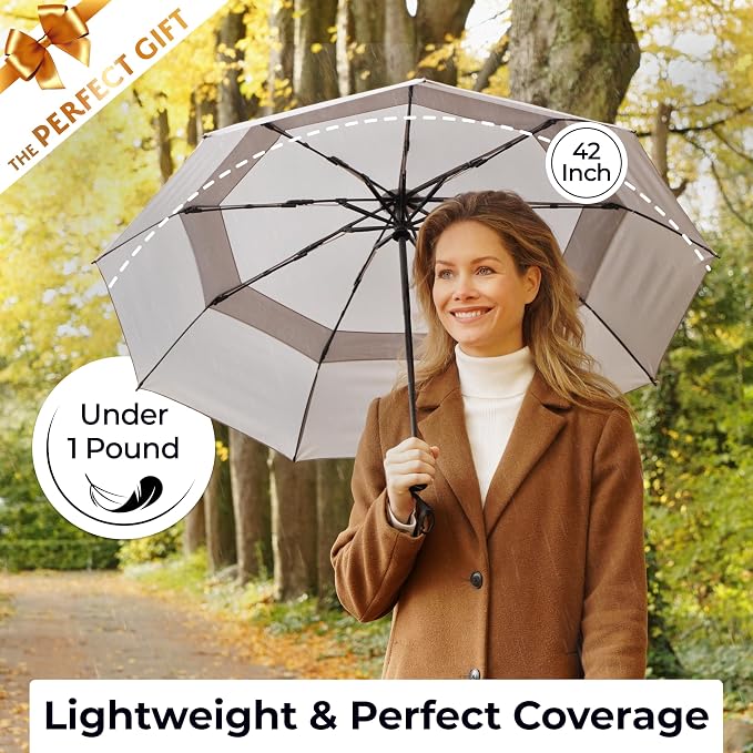 TUMELLA Strongest Windproof Travel Umbrella, Small Strong but Light Portable - Image 5