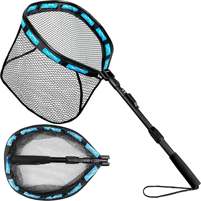 PLUSINNO Floating Fishing Net for Steelhead, Trout Fishing, Rubber Coated by PLUSINNO