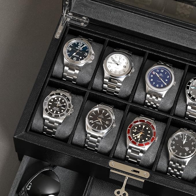 ROTHWELL 10-Slot Watch Box in Leather - Image 7