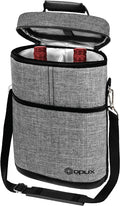 opux 2 Bottle Wine Carrier Tote, Insulated Leakproof Wine Cooler Bag, Wine by OPUX