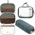 Toiletry Bag Kit Set: Hanging Travel Toiletry Bag + 311 TSA Cosmetic Liquid Bag by TRIPPEDTravelGear