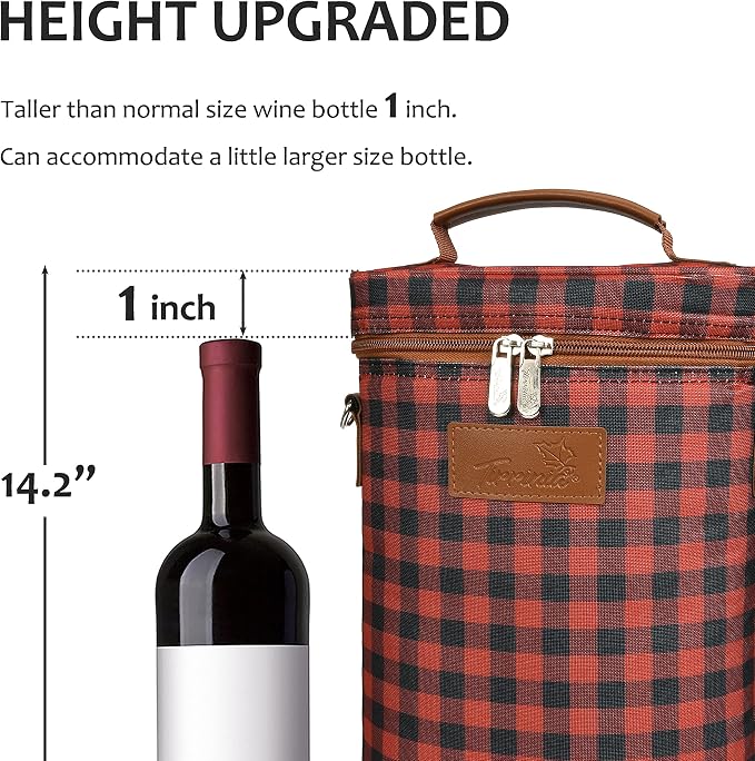 Tirrinia 2 Bottle Wine Gift Tote Carrier - Image 6