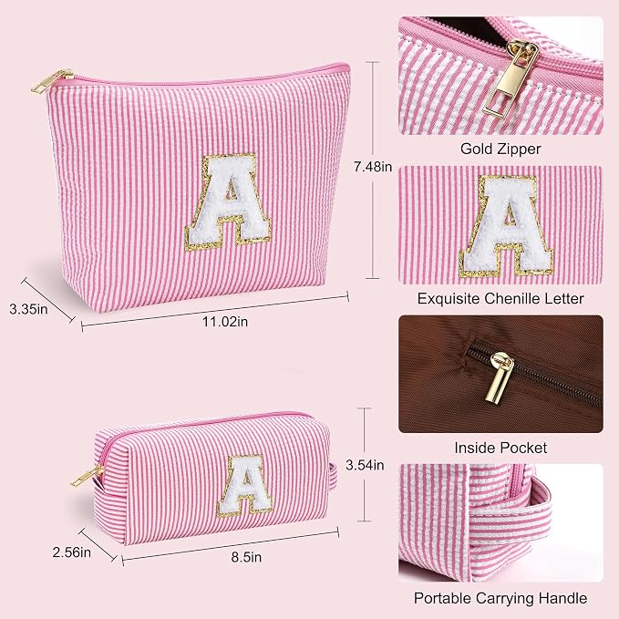 YOOLIFE Personalized Initial Makeup Bag - Image 4