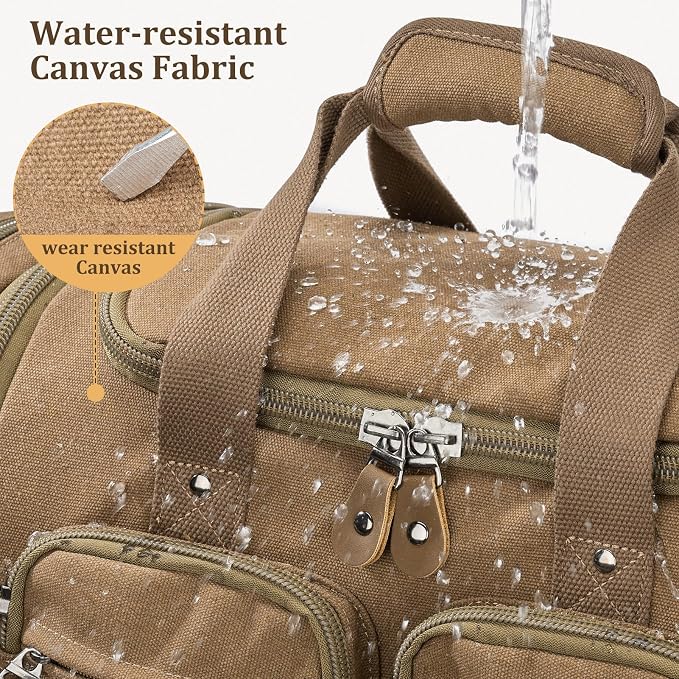 Gonex Canvas Duffle Bag for Travel, Expandable Water Resistant 50L Carry on - Image 2