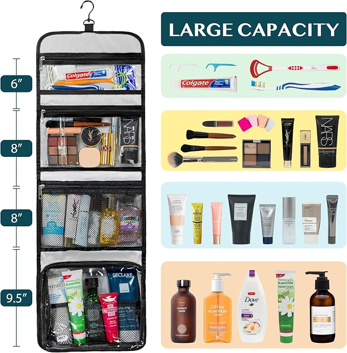 PAVILIA Travel Hanging Toiletry Bag - Image 4