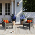 HOOOWOOO Patio Furniture Set, 2 Pieces Outdoor Wicker Chairs Set, All Weather by DesignforBetterLife