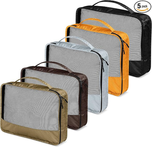 5 Pcs Packing Cubes for Suitcase Large Travel Cubes Carry on Luggage Organizer by Bulyoou