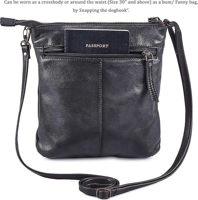 Crossbody Sling Bag for Women Small Real Leather Purse Vintage Travel Crossover - Image 5