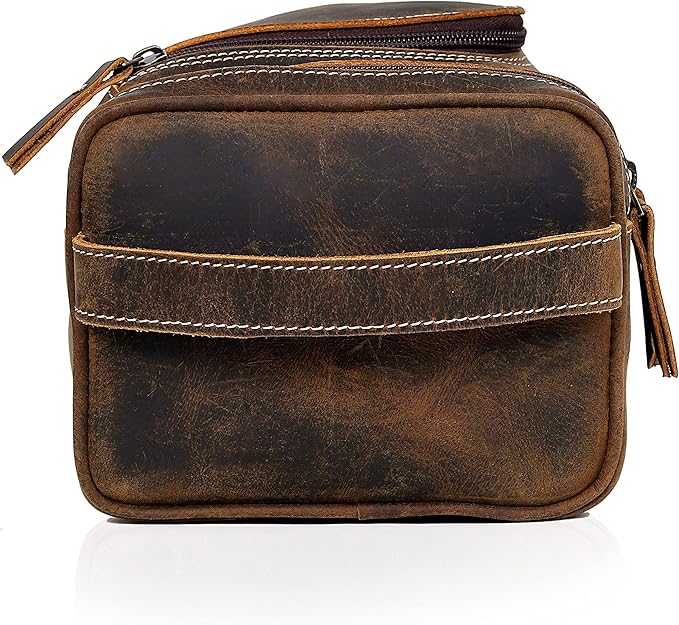 VC VINTAGE COUTURE Leather Toiletry Bag - Image 7