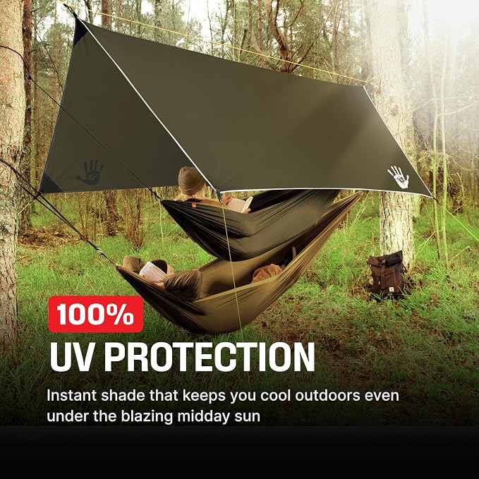 Rain Fly 12x10 Lightweight Survival Camping Tarp; 100% Waterproof; Makes a - Image 4