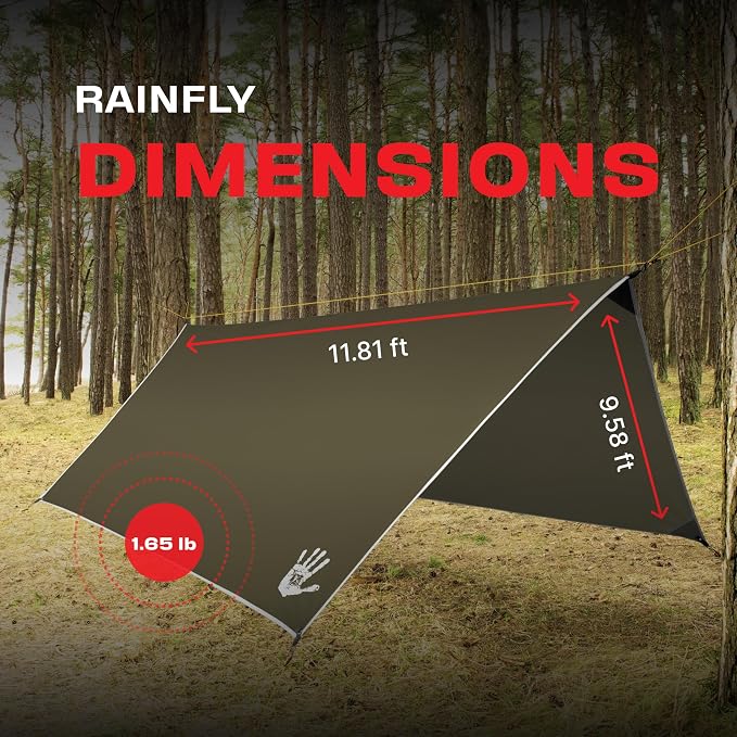 Rain Fly 12x10 Lightweight Survival Camping Tarp; 100% Waterproof; Makes a - Image 6