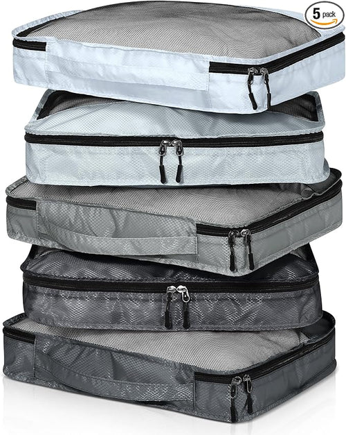 5 Pcs Packing Cubes for Suitcase Large Travel Cubes Carry on Luggage Organizer by Bulyoou