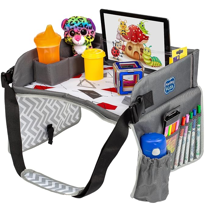 Kenley Kids Travel Tray, Toddler Car Seat Lap Tray, Road Trip Essentials by Kenley+Kids