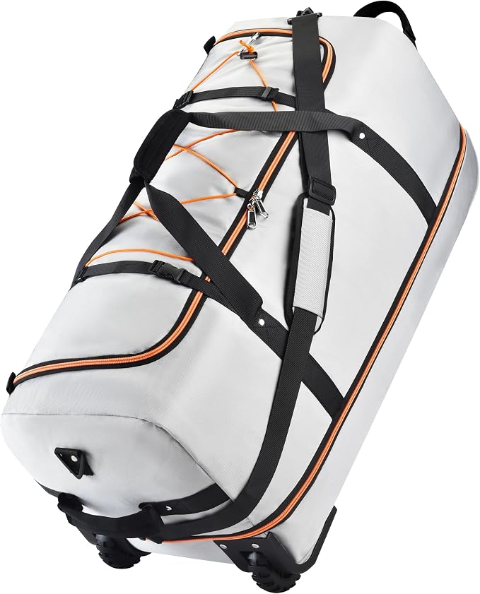 Rolling Duffle Bag with Wheels, 110L/140L Expandable Soft-Sided Foldable Duffle by Unknown