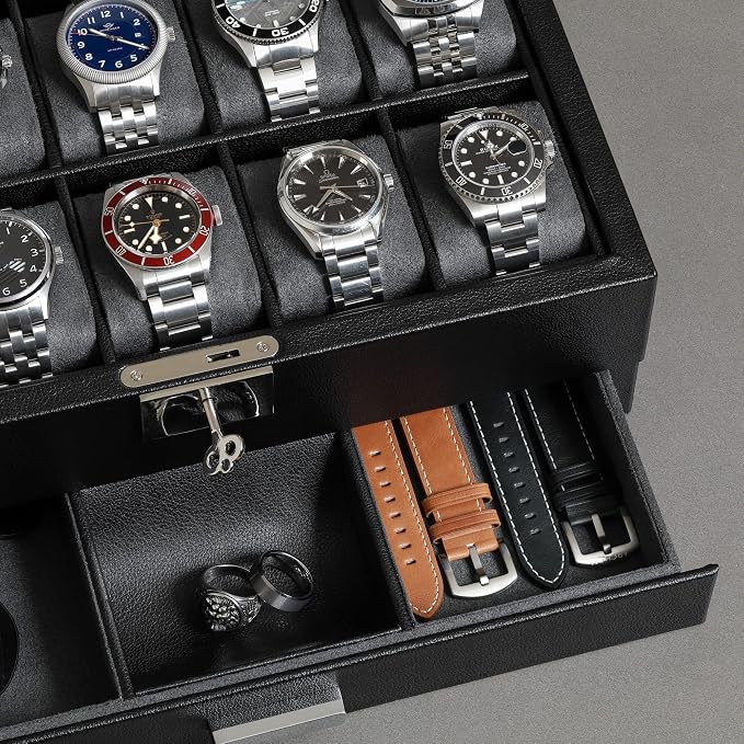 ROTHWELL 10-Slot Watch Box in Leather - Image 5