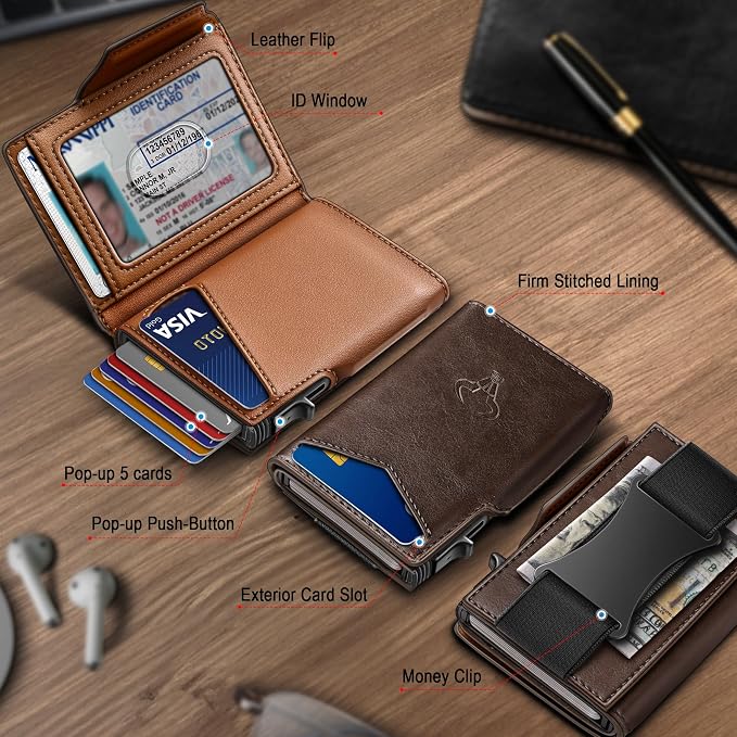 BULLIANT Men Wallet Gift Boxed, Slim Front Pocket Wallet Money Clip Card Holder - Image 2