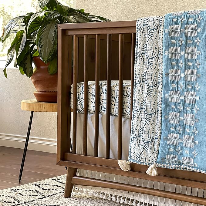 Crane Baby Soft Cotton Crib Mattress Sheet, Fitted Sheet - Image 9