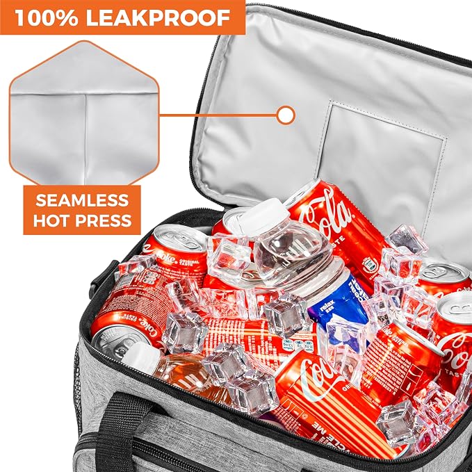 OPUX Soft Cooler Bag, Insulated Collapsible Lunch Cooler Tote - Image 7
