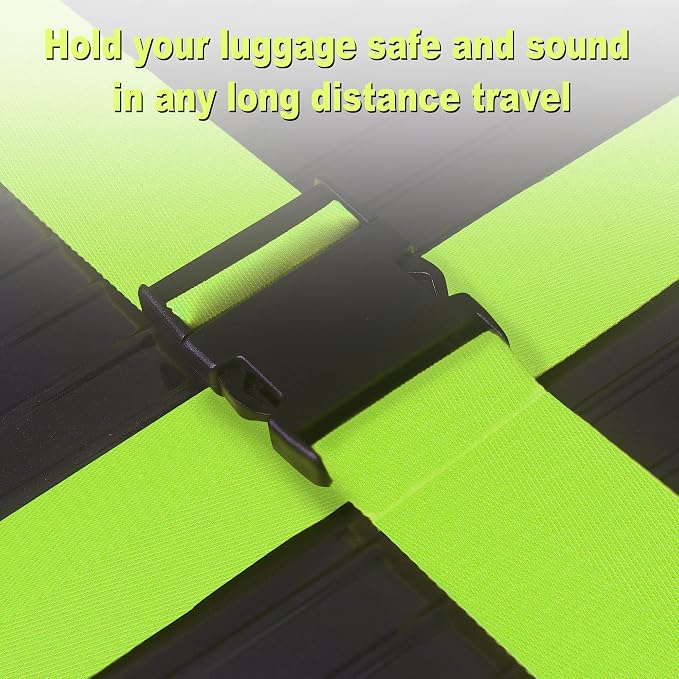 Luggage Straps for Suitcases TSA Approved Travel Belt 4 Pack by Chelmon - Image 4
