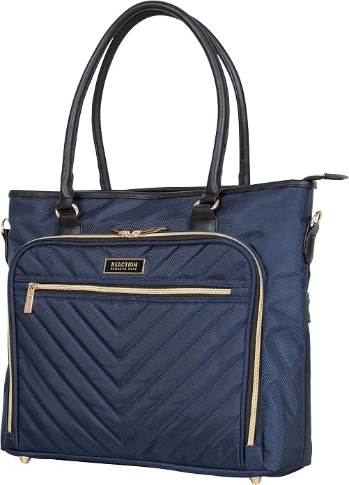 Kenneth Cole REACTION Chelsea Quilted Chevron 15" Laptop & Tablet Business Tote - Image 9