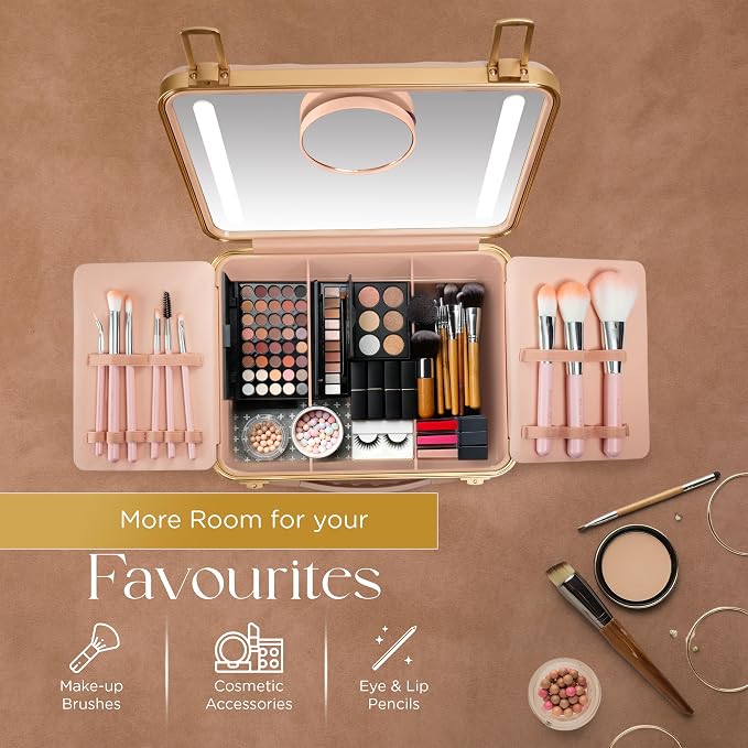 Travel Makeup Case with LED Mirror - Image 7