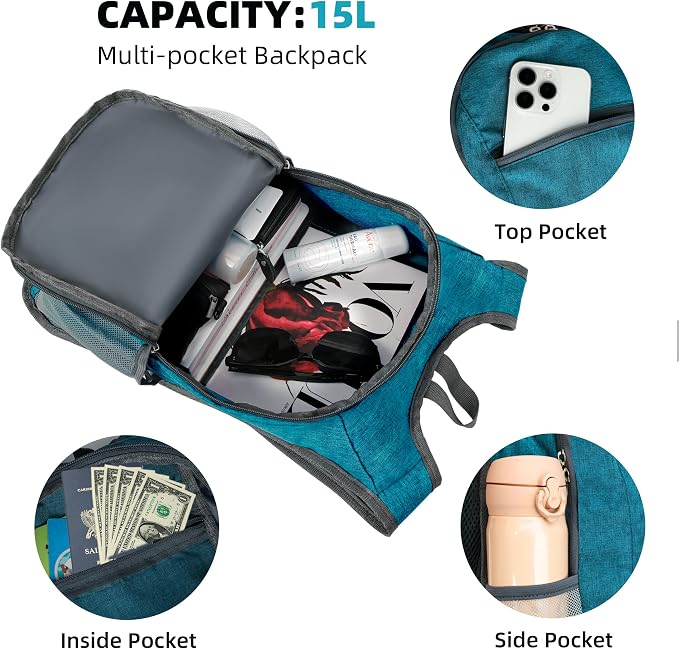 Lightweight Foldable Travel Backpack - 10L Daypack - Image 3