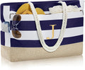 YOOLIFE Large Initial Beach Bag Waterproof Tote Zipper Bag Personalized Gifts by YOOLIFE