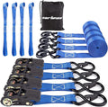 Cartman Ratchet Tie Down Straps 4PK 2, 000lb Max Break Strength by CARTMAN