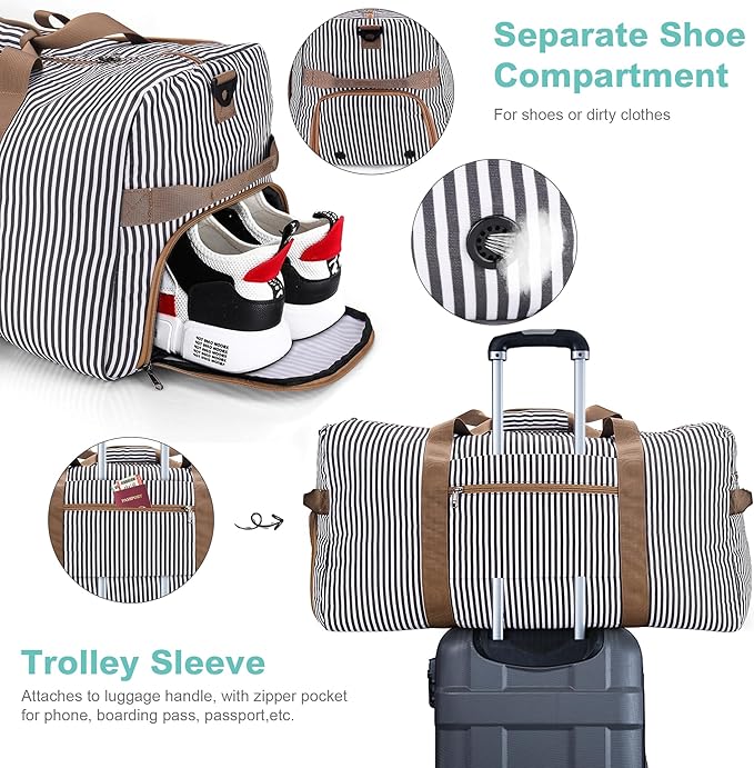80L Duffle Bag for Travel, Large Foldable Waterproof Travel Duffel Bags - Image 5