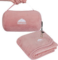 BlueHills Travel Blanket Pillow Rolled Premium Soft Plush Airplane Throw by BlueHills