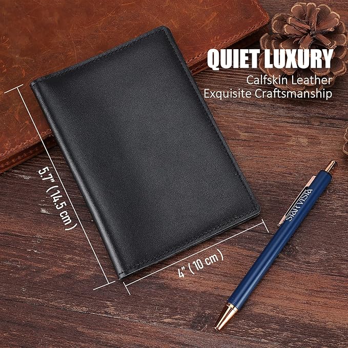 STAR VISTA Albatross Leather Travel Passport Holder, Minimalist Design - Image 2