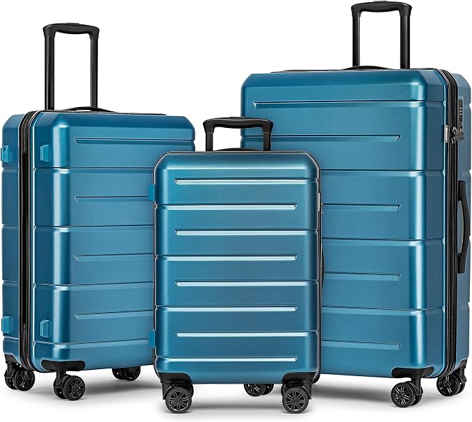 KYME Luggage Sets 3 Piece Hardshell 22in/26in/30in Suitcases by KYME